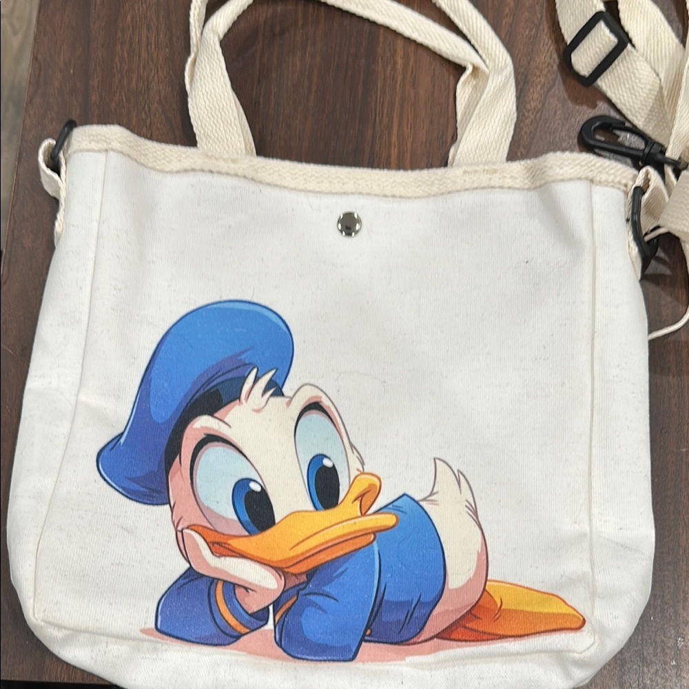 Disney Donald Duck Canvas Tote Bag - Cream​